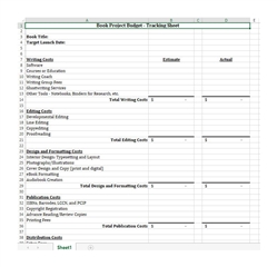 The Author Learning Center offers a handy book budget tracking tool.