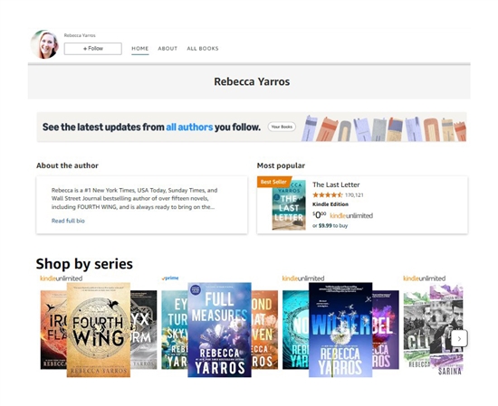 Authors should claim their profile page and connect their books through Amazon Author Central.