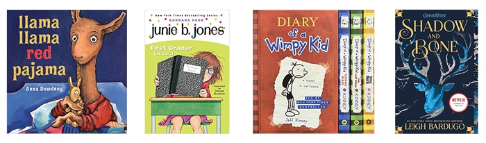 There are several age group classifications for children's books starting at board books up to young adult.