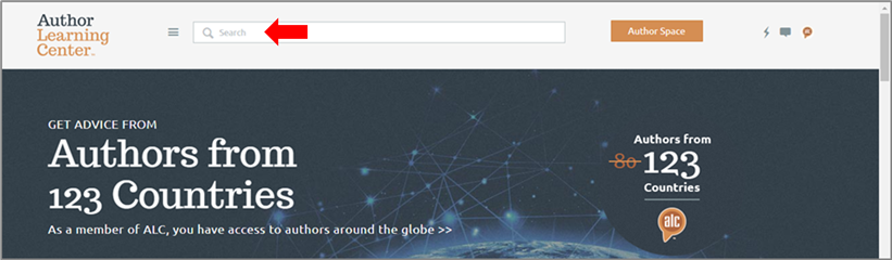 You can find resources on the Author Learning Center website by using the search bar.